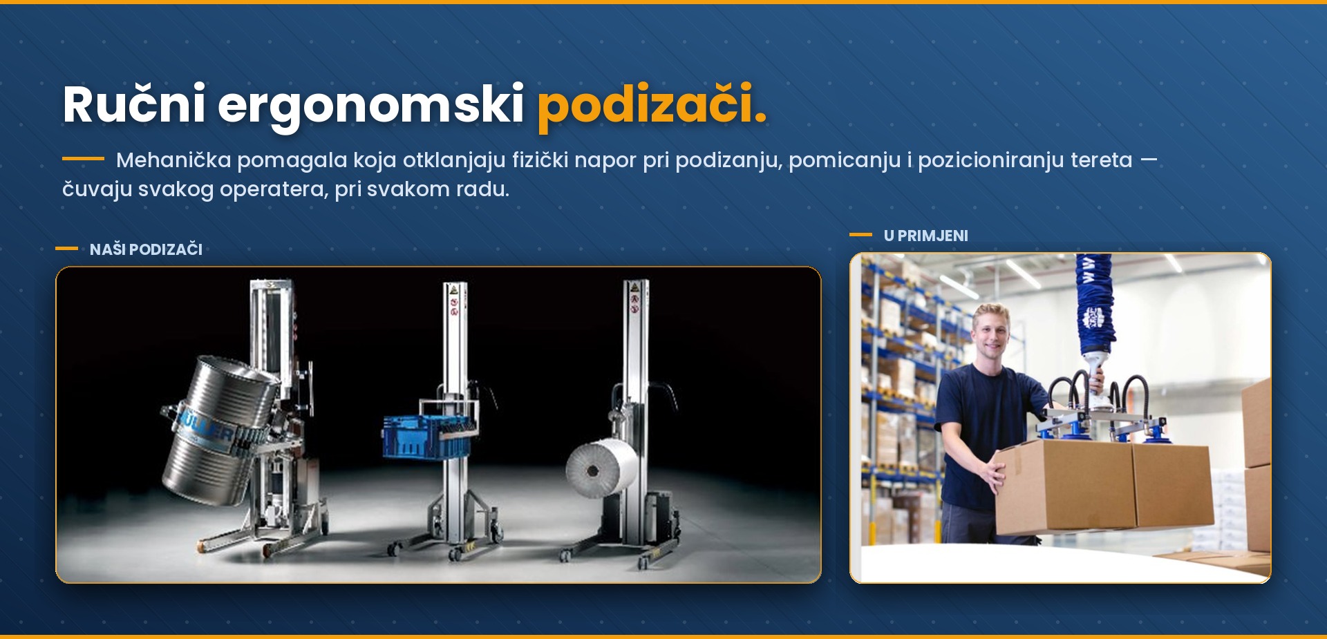 Ručni ergonomski podizači banner